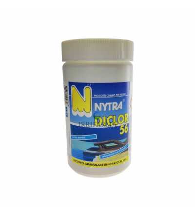 Cloro granulare 1 kg dicloro piscine Diclor 56 NYTRA azione rapida irrifarma.it