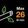 Dettaglio taglio massimo Forbici per potare professionale Fiskars Garden Pro P90 irrifarma.it
