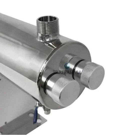 Dettaglio raccordi Lampada uv depurazione acqua sterilizzatore battericida 165W irrifarma.it