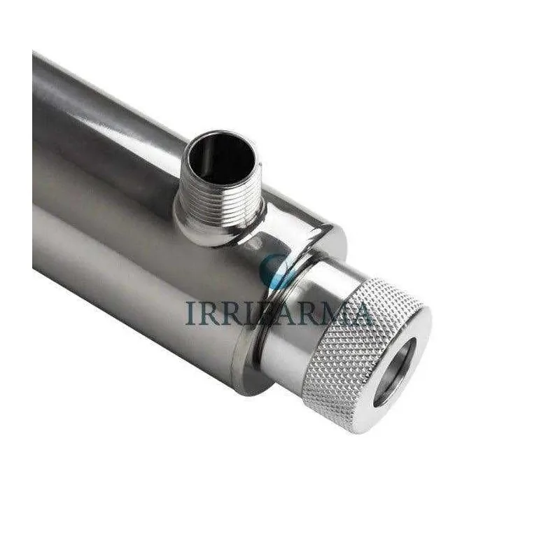 Dettaglio raccordo ingresso Lampade uv depurazione acque filtro acqua ultravioletti 330W irrifarma.it