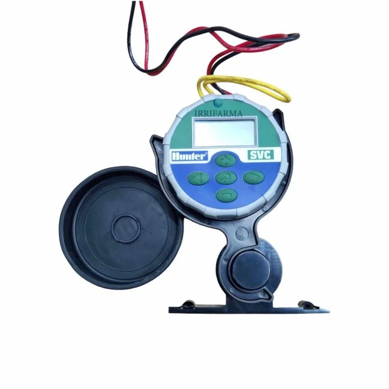 Dettaglio display Hunter centralina irrigazione SVC 100 a batteria con Elettrovalvola 1 zona irrifarma.it