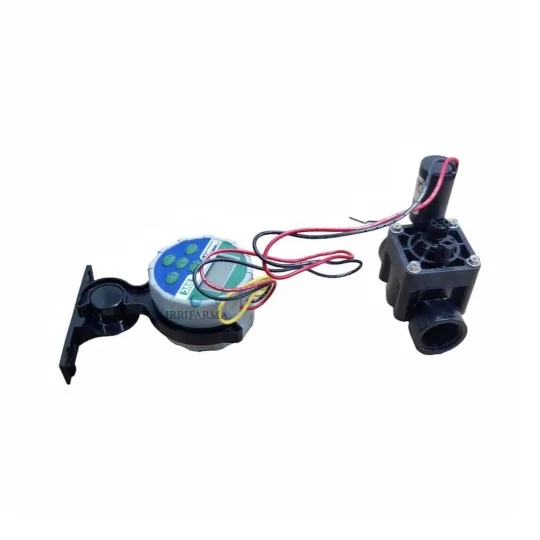 Esempio di montaggio a staffa Hunter centralina irrigazione SVC 100 a batteria con Elettrovalvola 1 zona irrifarma.it