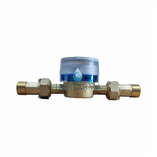 dettaglio montaggio codoli Contatore acqua fredda calda 3/4" con quadrante girevole e smart Maddalena SJ Plus irrifarma.it