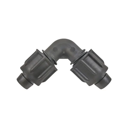 Raccordo rapido a Gomito per manichetta gocciolante 16 mm irrifarma.it