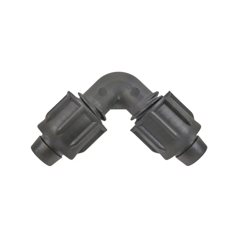Raccordo rapido a Gomito per manichetta gocciolante 16 mm irrifarma.it