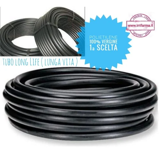 Tubazione per irrigazione a goccia polietilene 16 mm per acqua Giardino mt. 500 Pn6 irrifarma.it