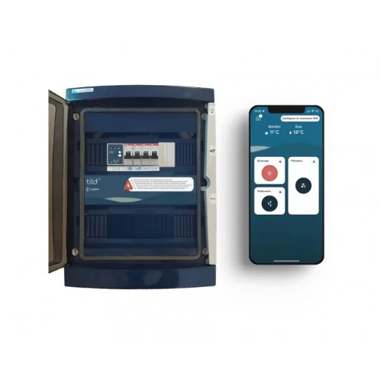 Dettaglio comando Quadro Elettrico Smart per Piscina Tild VP : Comfort, Risparmio e Controllo da App irrifarma.it