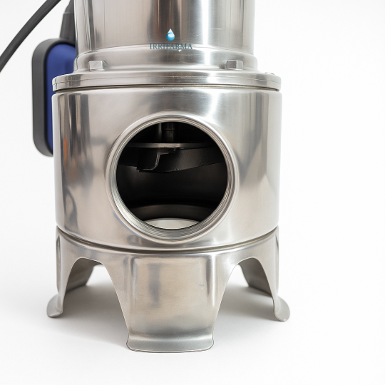 Dettaglio girante Pompa sommersa acque sporche Vortex Glong DARK-SV10M 1 HP inox 230V irrifarma.it