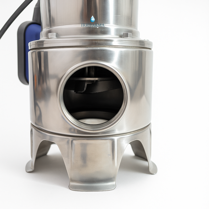 Dettaglio girante Pompa sommersa acque sporche Vortex Glong DARK-SV10M 1 HP inox 230V irrifarma.it