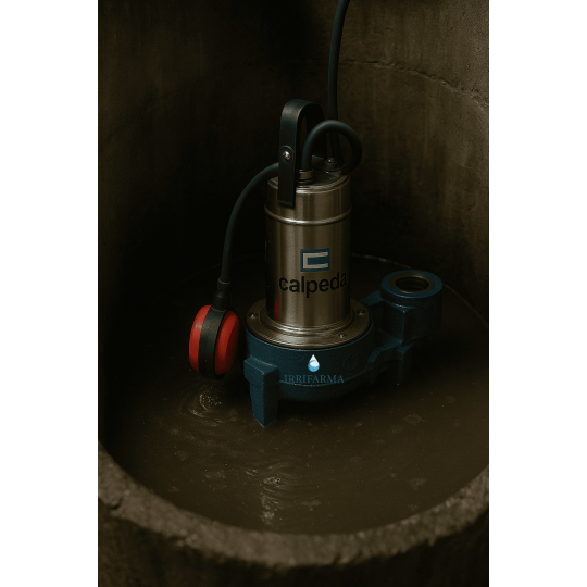 esempio di uso Pompa sommersa acque nere Calpeda GQSM 50-11 220v 1.2 Hp irrifarma.it