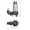 Dimensioni Pompa sommersa acque nere Semisom ST/65/1300 4.5 Hp BBC irrifarma.it
