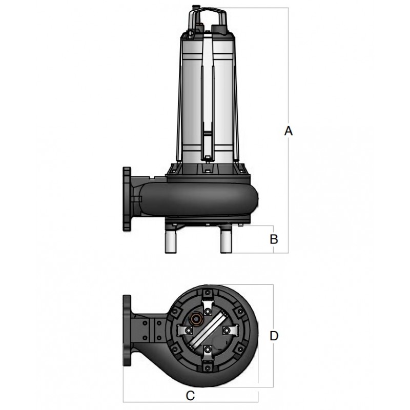 Pompa sommersa Semisom ST/65/1100 acque sporche 400V 3Hp BBC