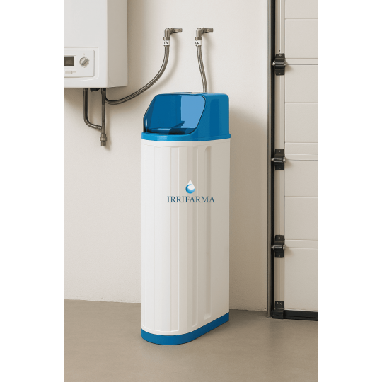 esempio di montaggio Addolcitore acqua automatico 20 L con valvola Clack WS1CI 1" anticalcare irrifarma.it