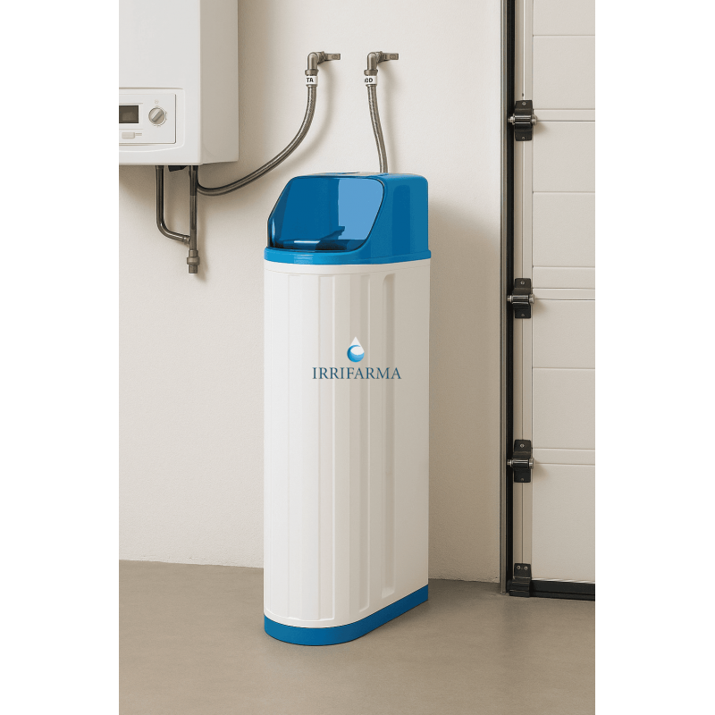 esempio di montaggio Addolcitore acqua automatico 20 L con valvola Clack WS1CI 1" anticalcare irrifarma.it