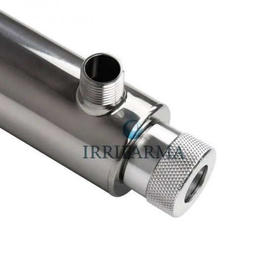 Dettaglio attacco filettato Lampada UV per acqua domestica 55W 3/4" sterilizzatore battericida irrifarma.it