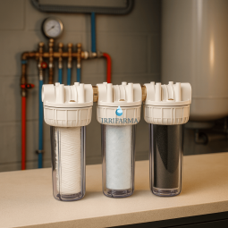 Kit filtri acqua 3 stadi sedimenti, polifosfati e carbone attivo 1" irrifarma.it