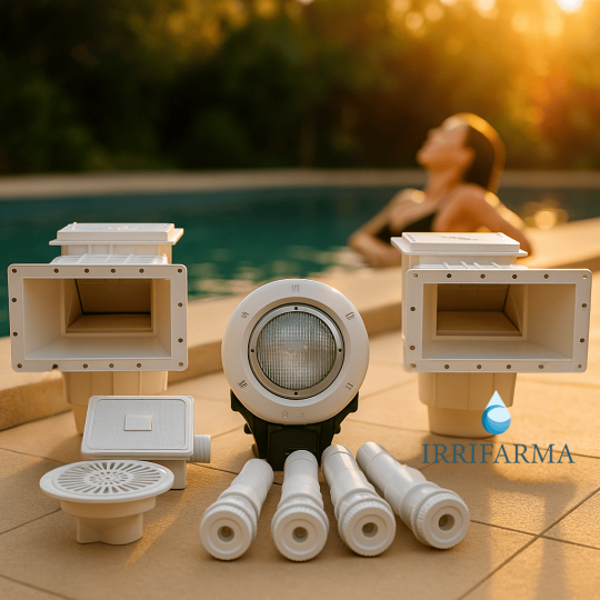 kit piscina interrata fai da te per Cemento Armato e Casseri a 2 Skimmer irrifarma.it