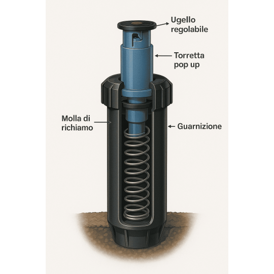 composizione irrigatore dinamico irrifarma.it