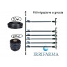 Composizione kit irrigazione a goccia per orto con 10 metri di tubo PE 25 mm e 100 metri di ala gocciolante passo 20 cm