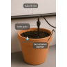dettaglio installazione gocciolatore capillare Impianto irrigazione terrazzo con irrigatori da balcone e per vaso irrifarma.it