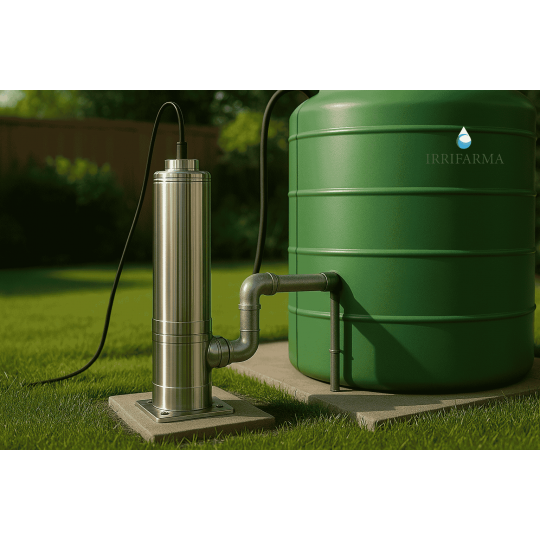 esempio installazione esterno serbatoio Elettropompa verticale Multigo M40/15 220V multistadio Ebara irrifarma.it