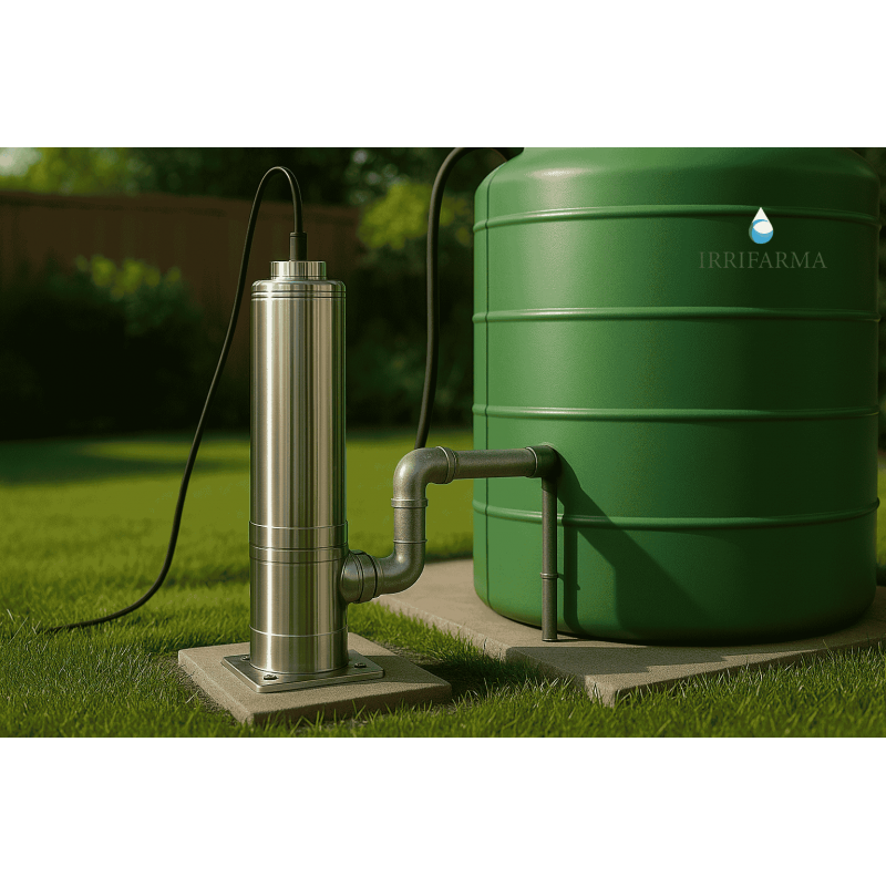 esempio installazione esterno serbatoio Elettropompa verticale Multigo M40/15 220V multistadio Ebara irrifarma.it