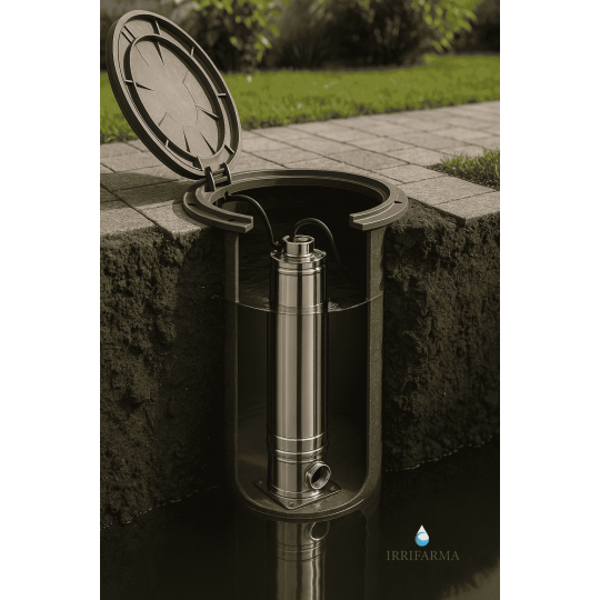 esempio installazione su pozzo punta abissina Elettropompa verticale Multigo M40/15 220V multistadio Ebara irrifarma.it