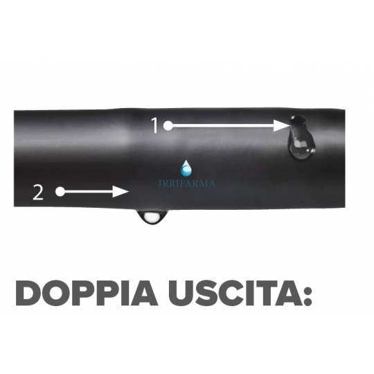 dettaglio doppio gocciolatore Ala gocciolante autocompensante 8 mm Rivulis Hydro PC  irrifarma.it
