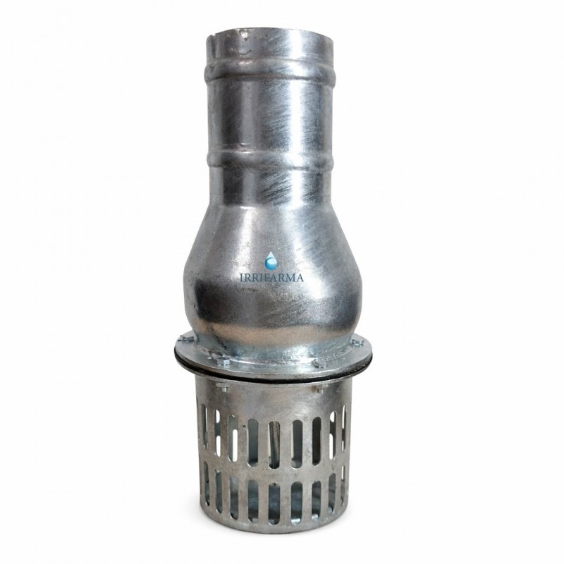 Valvola di fondo portagomma in ferro zincato con leva Ø60–150 irrifarma.it