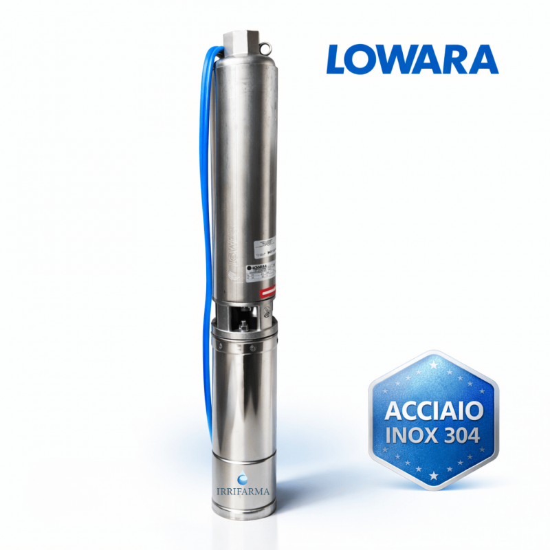 Pompa sommersa trifase Lowara 2GS07T 1 HP 380–400V per pozzi irrifarma.it