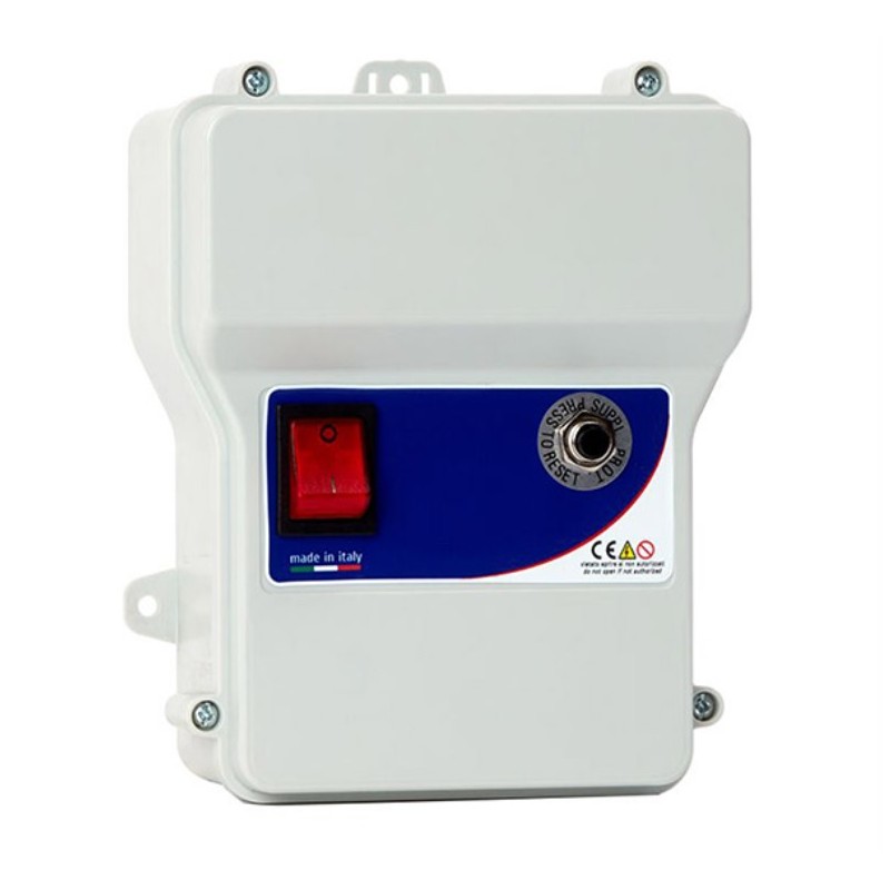 Quadro comando pompa sommersa monofase 0.75 hp 220V Salupo IP55 irrifarma.it