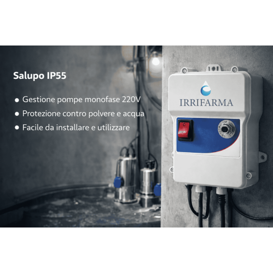 caratteristiche Quadro per pompa sommersa monofase 1 hp 220v Salupo irrifarma.it