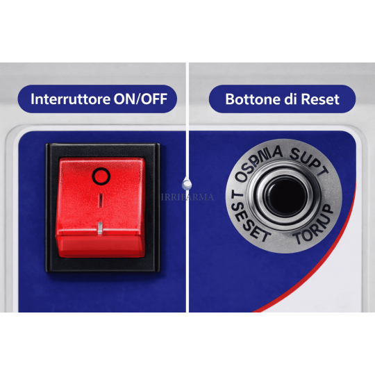 dettaglio tasti Quadro per pompa sommersa monofase 1 hp 220v Salupo irrifarma.it