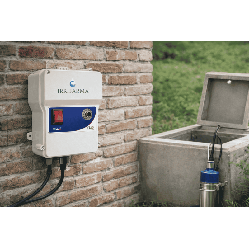 esempio di montaggio Quadro per pompa sommersa monofase 1 hp 220v Salupo irrifarma.it