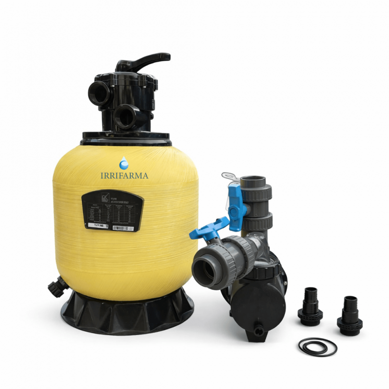 Kit filtrazione piscina 6 m3/h: filtro a sabbia + pompa Glong FCP350 irrifarma.it