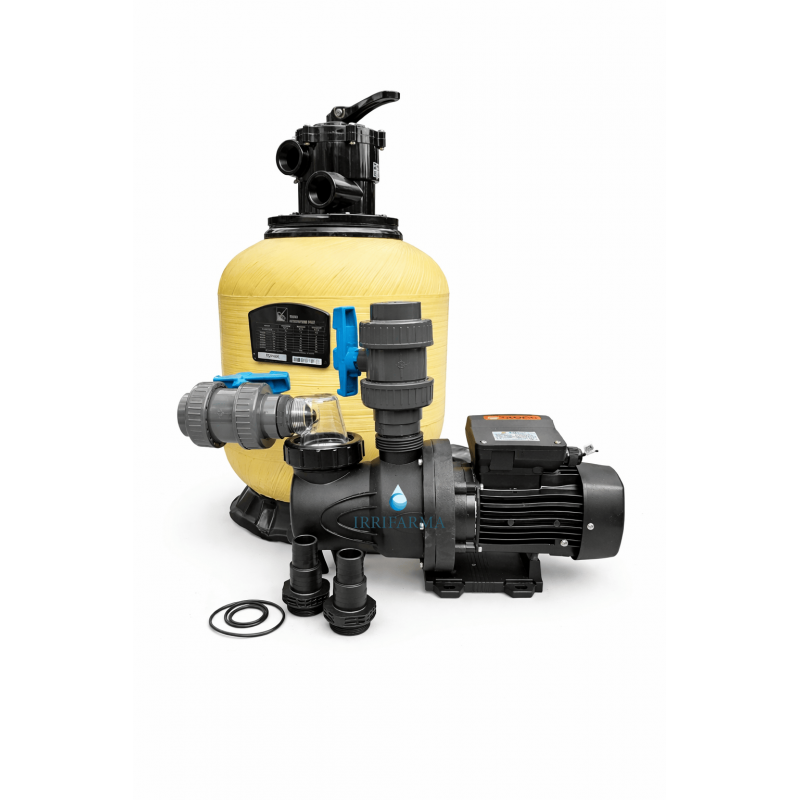 Kit filtrazione piscina 6 m3/h: dettaglio pompa irrifarma.it