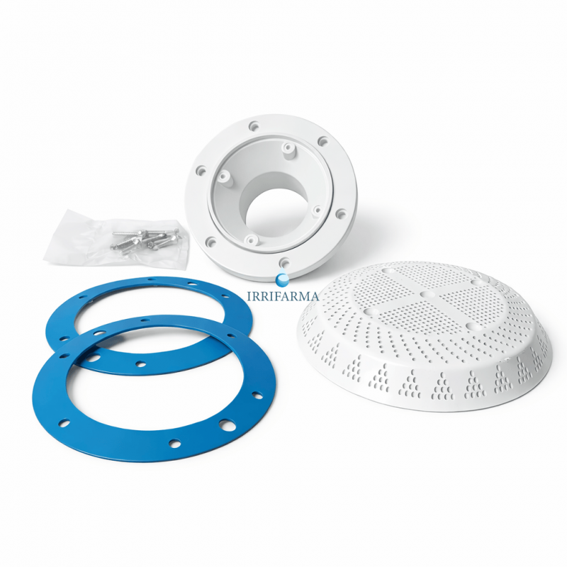 dettaglio componenti Presa aspirazione a parete in ABS per idromassaggio piscina – Ø63 / 2”1/2 M irrifarma.it
