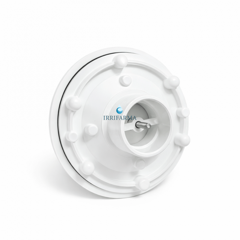 dettaglio attacchi Bocchetta mandata pavimento piscina a sfioro in ABS – Ø50 / 2" irrifarma.it