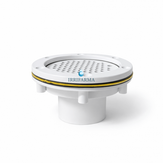 dettaglio guarnizioni Bocchetta aria idromassaggio piscina a pavimento in ABS – radiale Ø135, 10 m³/h irrifarma.it