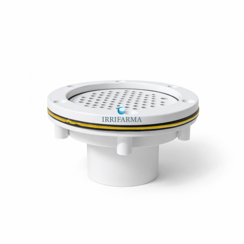 dettaglio guarnizioni Bocchetta aria idromassaggio piscina a pavimento in ABS – radiale Ø135, 10 m³/h irrifarma.it