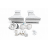 Dettaglio bocchette mandata kit piscina interrata circolazione per piscine in cemento armato e casseri a 2 Skimmer irrifarma.it