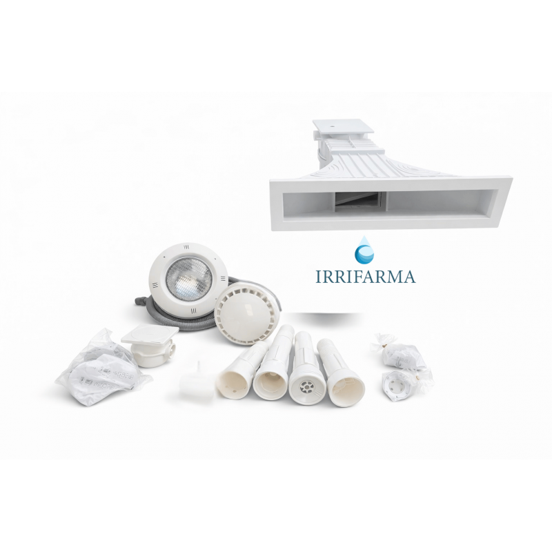 Kit piscina interrata 50 m³ con 1 skimmer a sfioro – cemento armato e casseri irrifarma.it
