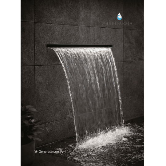 esempio di realizzazione Lama d’acqua ad incasso 606 mm | Ø50 incollaggio (1041171) irrifarma.it