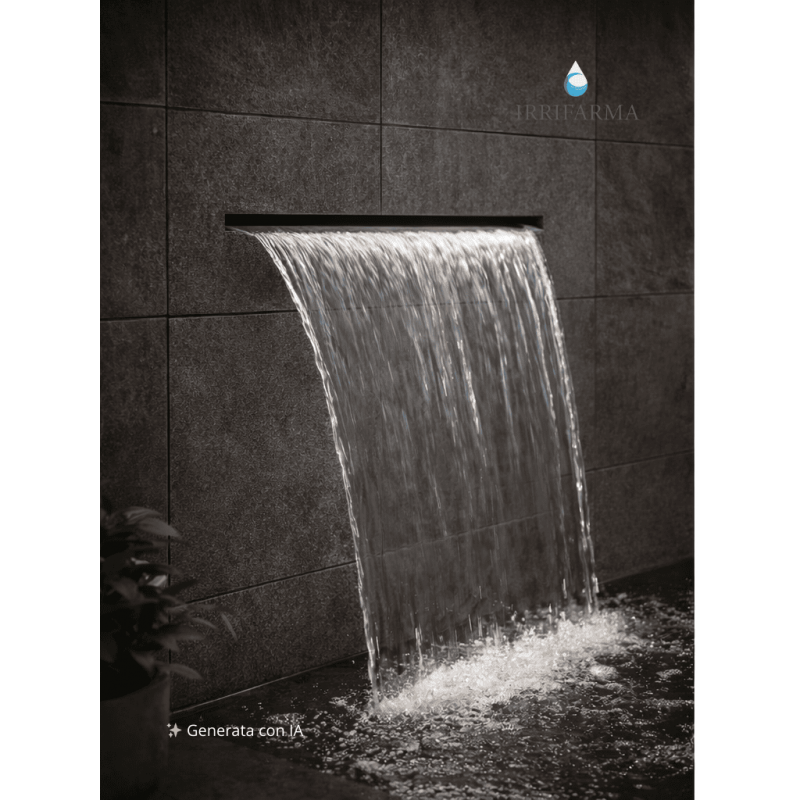 esempio di realizzazione Lama d’acqua ad incasso 606 mm | Ø50 incollaggio (1041171) irrifarma.it