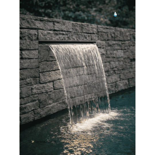 esempio di realizzazione Lama d’acqua ad incasso 606 mm | Ø50 incollaggio (1041171) irrifarma.it
