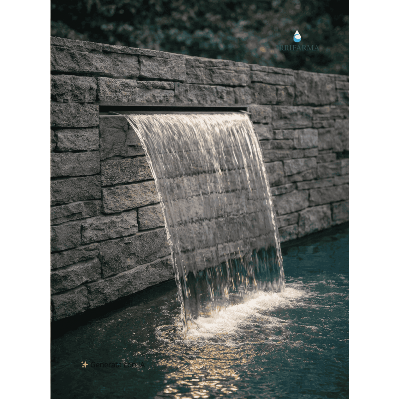 esempio di realizzazione Lama d’acqua ad incasso 606 mm | Ø50 incollaggio (1041171) irrifarma.it