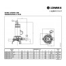 dimensioni Pompa sommersa trituratrice acque nere Lowara Domo GRI 15 T – 2 HP Trifase 380 V irrifarma.it