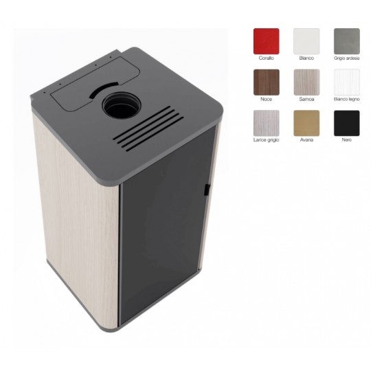 Stufa a nocciolino pellet e legna Antes 24 kW | Fuego