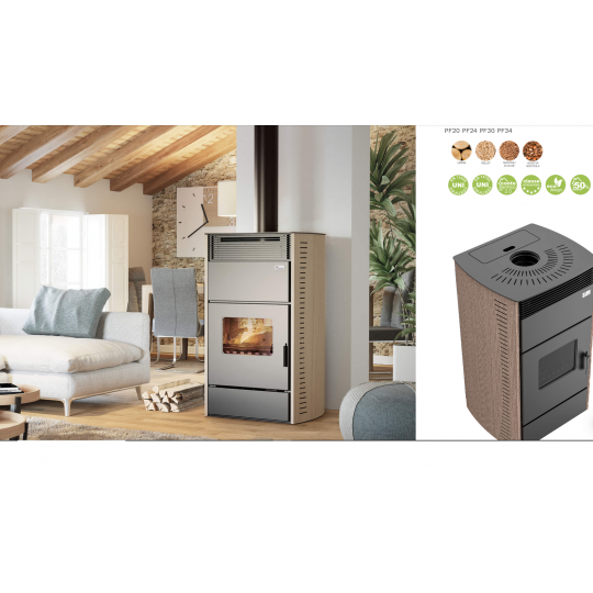 Termostufa policombustibile Plurifire 34 kW | Irrifarma