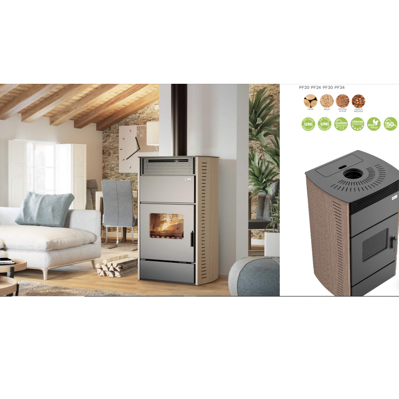 Termostufa policombustibile Plurifire 34 kW | Irrifarma